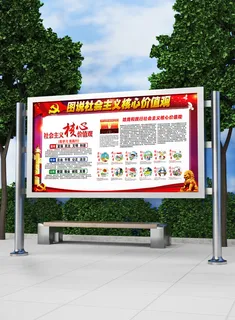 全面解读核心价值观党建展板模板