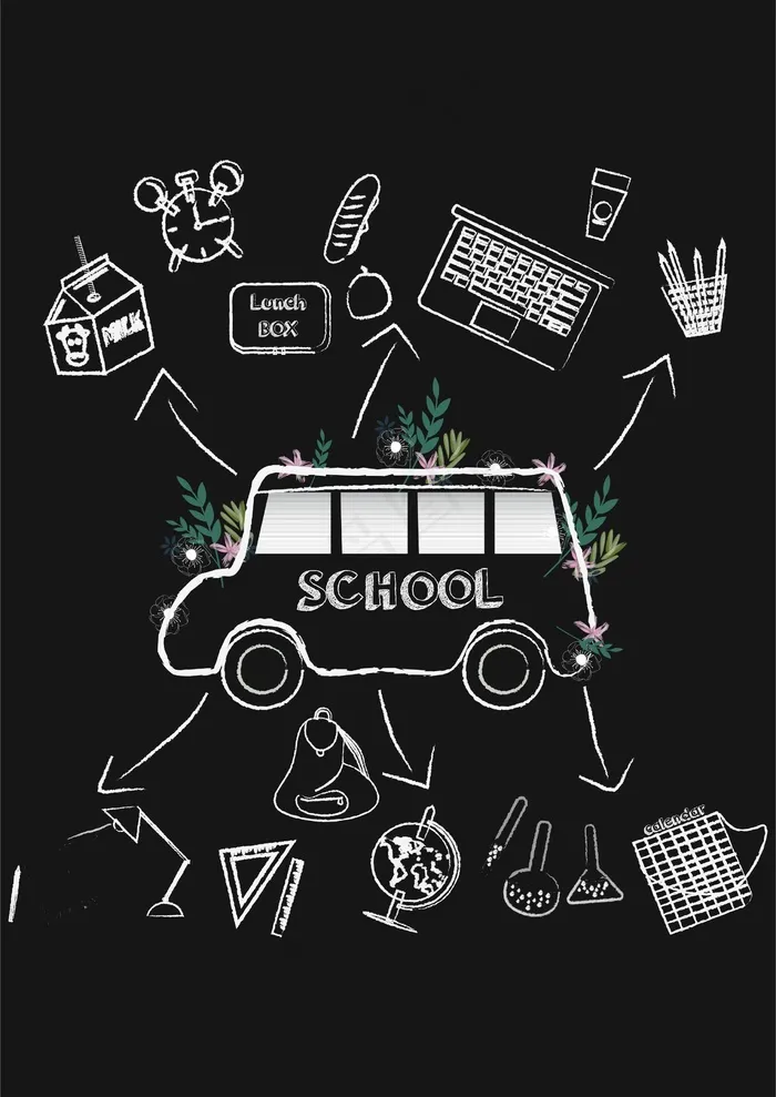 幼儿园校车cdr矢量模版下载