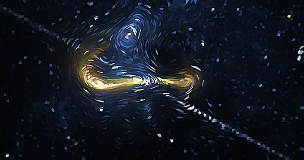 梵高星空质感的太空宇宙底纹背景