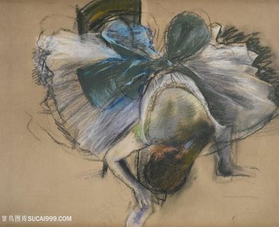 德加油画舞蹈动作装饰画