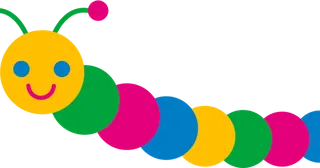 卡通彩色毛毛虫