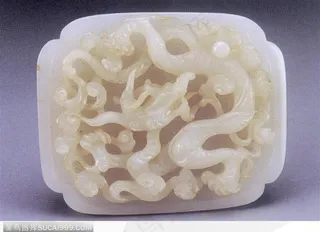 中华传统工艺-盘龙花纹玉器