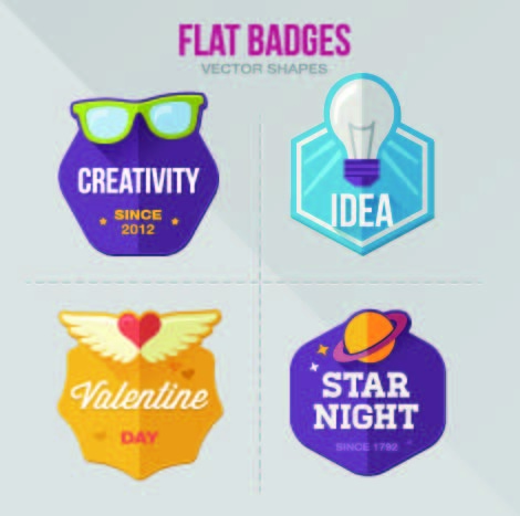 免抠广告标签矢量