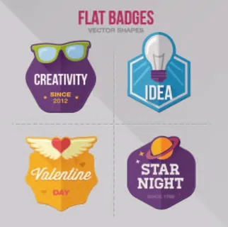 免抠广告标签矢量