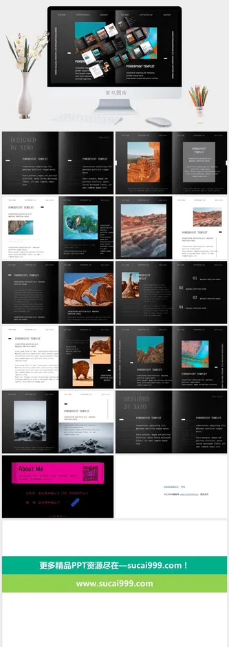 国家地理杂志风格ppt模板预览图