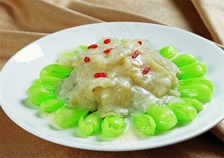 奶油扒鱼肚美食素材中华美食