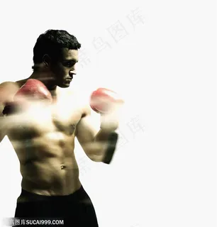速度概念-挥拳的男人