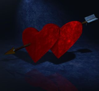 七夕节一箭穿心图片素材