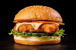 美味汉堡包美食摄影图
