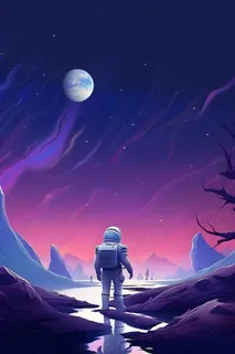 航天员太空紫色星空背景 航天员太空紫色星空背景