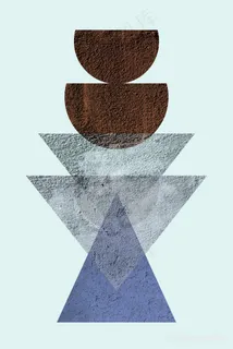 水彩山脉艺术装饰画