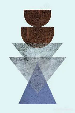 水彩山脉艺术装饰画