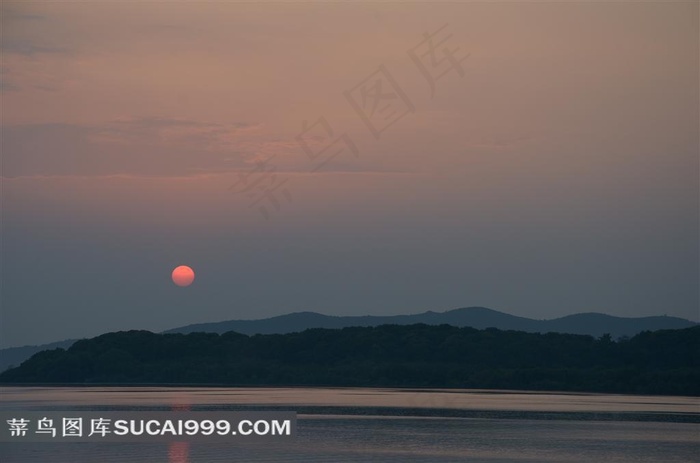 江苏太湖夕照风景素材图片