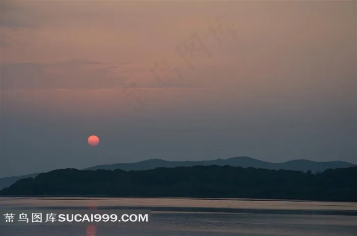 江苏太湖夕照风景素材图片