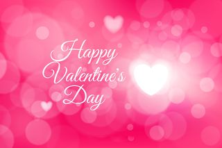 情人节快乐粉色光爆背景