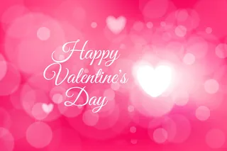 情人节快乐粉色光爆背景