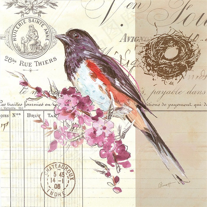 欧式花鸟装饰画