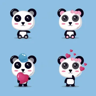 熊猫 大熊猫 熊猫插画