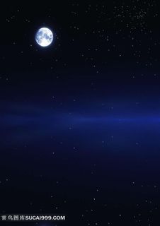 夜空中的圆月摄影
