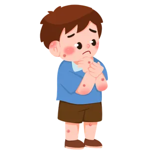 卡通预防蚊虫叮咬元素插画 