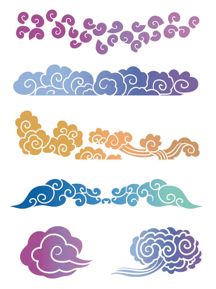 中国风古典式线条祥云纹底纹图案纹理装饰背景素材AI素材ai矢量模版下载