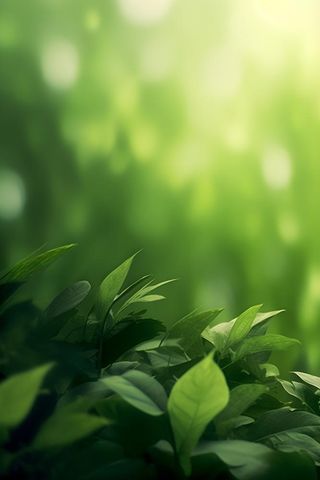 简约树叶丛林小草绿色简约背景