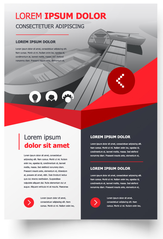 包装宣传册设计模板传单页抽象商务宣传册A4模板创意封面趋势宣传