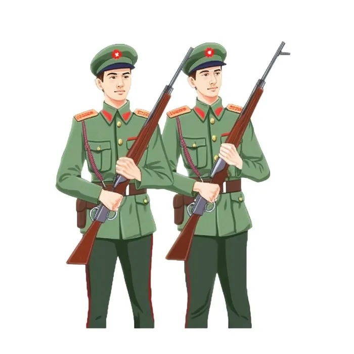 军人士兵拿着枪免抠(1024x1024)