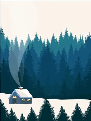 设计冬天卡通背景