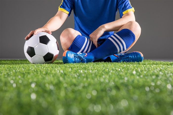 足球场席地而坐