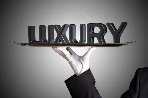 LUXURY职业人物图片服务员手托盘子设计素材 LUXURY职业人物图片服务员手托盘子设计素材