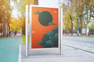 中国风国潮海报背景psd分层模板