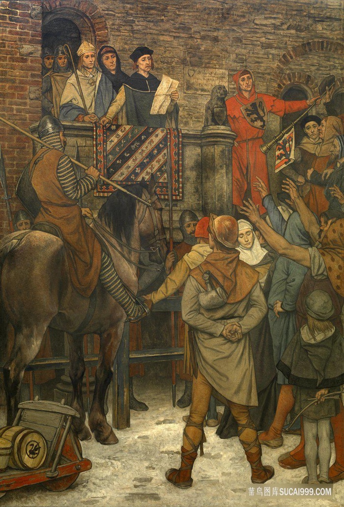 市政厅壁画油画