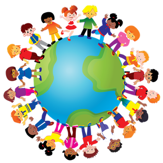 地球村卡通人物孩子少儿兴趣班