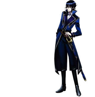 风衣黑白男孩素材卡通