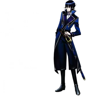 风衣黑白男孩素材卡通