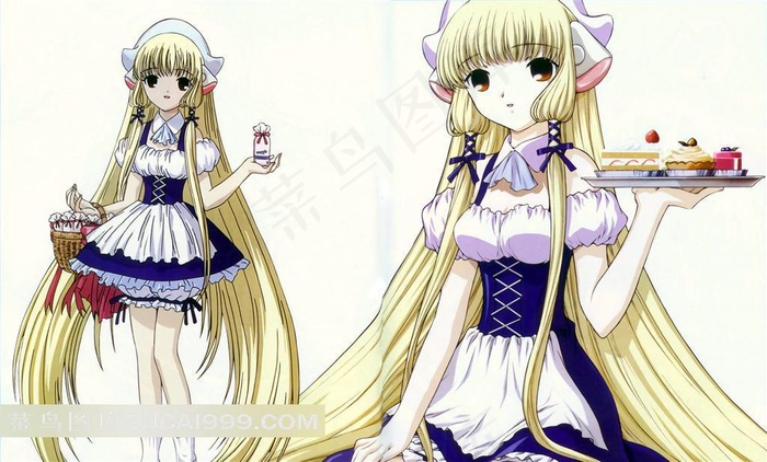 端甜食的美少女插画