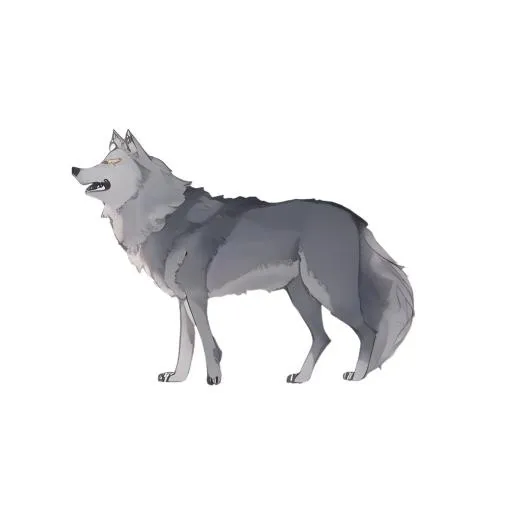 狼动物免抠(2048x2048)