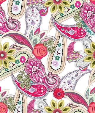 数码印花腰果花朵