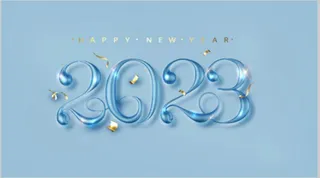 2023兔年水晶艺术字