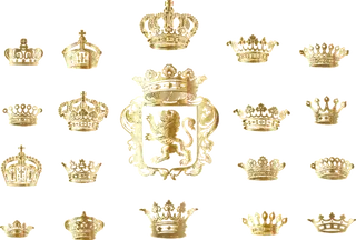 王冠-轮廓-金子-王-皇家-君主-装饰性的