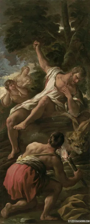 山林唯美人物油画 山林唯美人物油画