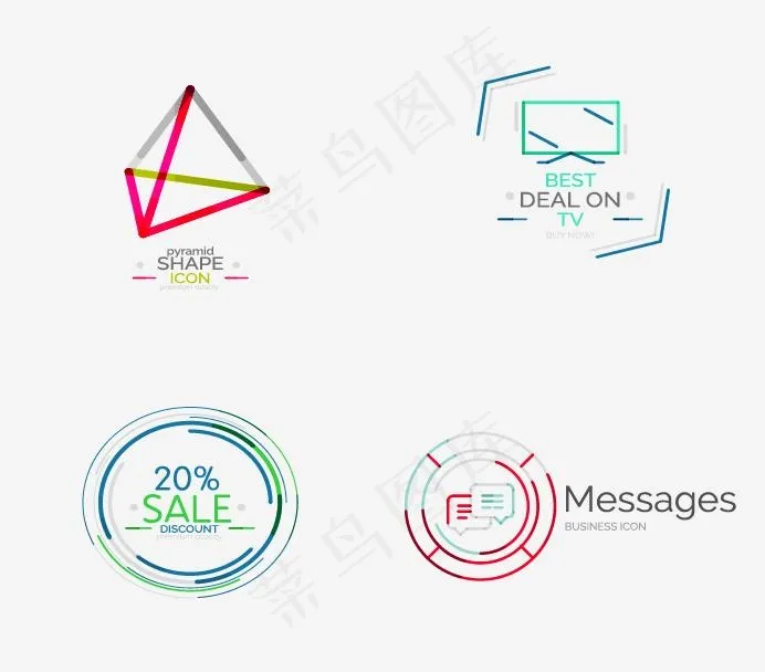 生活圆形图标ai矢量模版下载