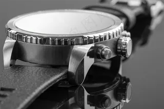 金属手表细节特写高清图片