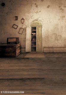 时尚复古室内风景画背景