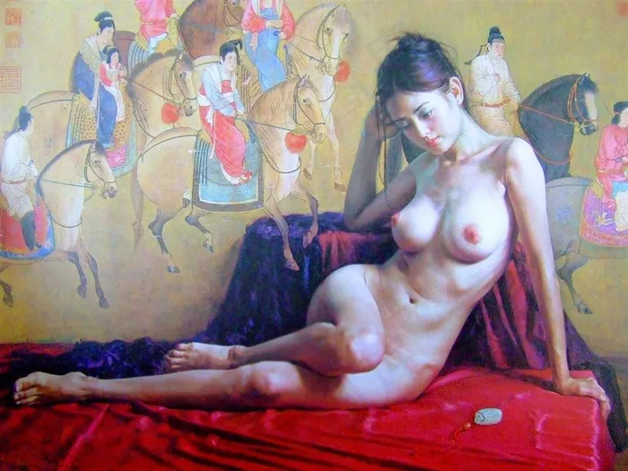 关则驹女性人体油画图片