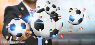 商务人士与足球高清图片