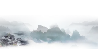 山水画素材中国风水墨画素材元素中国画