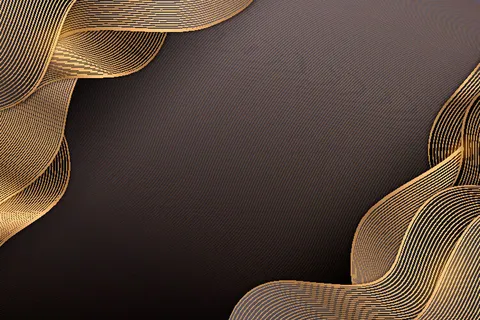 中国风古典背景矢量图片渐变金色线条花纹线性几何传统树叶ai素材