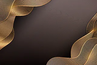 中国风古典背景矢量图片渐变金色线条花纹线性几何传统树叶ai素材